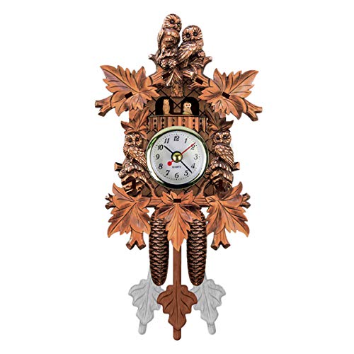Ruiqas Traditionelle Hölzerne Kuckucksuhr Vintage Wand Hängende Uhr Home Wanddekor für Wohnzimmer Büro Restaurant von Ruiqas