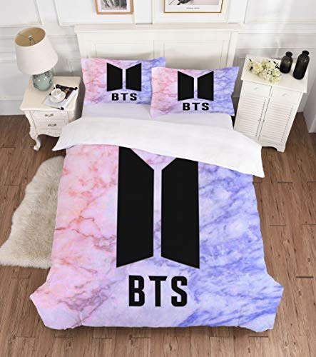 Ruiqieor Koreanische Boygroup bettwäsche 135x200cm Bettbezug Set und 50x75cm Kissenbezug,bettwäsche für Jungen und Mädchen,3D Digital Print dreiteiliger Bettwäsche,Mikrofaser von Ruiqieor