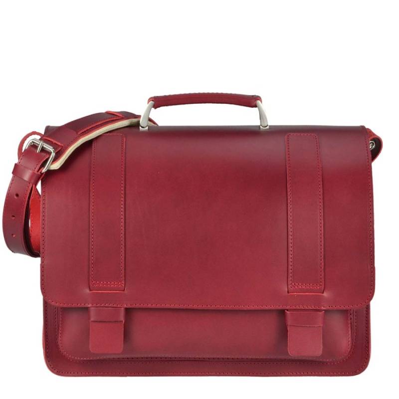 Aktentasche Leder 40x30cm mit 2 Fächern "Classic" rot 2437N-15 Ruitertassen von Ruitertassen