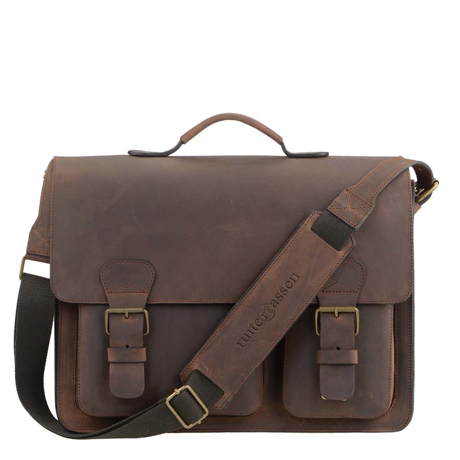 Aktentasche Leder Lehrertasche 3 Fächer ranger braun 732342N | Ruitertassen Aktentasche Leder Lehrertasche 3 Fächer ranger braun 732342N | Ruitertassen von Ruitertassen