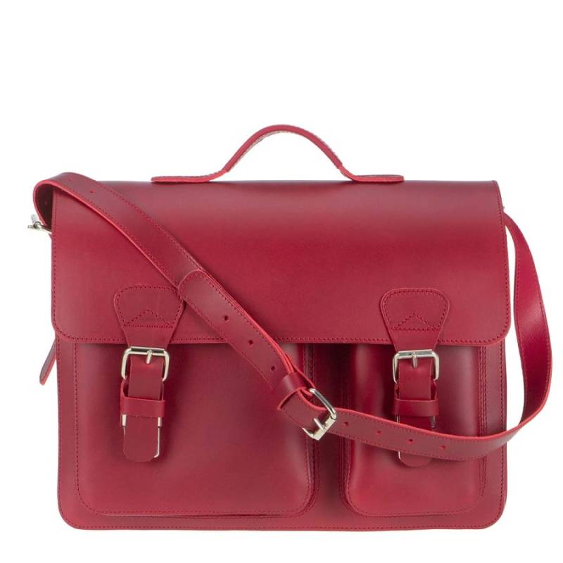 Aktentasche Leder 40x31cm mit 2 Fächern "Classic" rot 2137-15 Ruitertassen von Ruitertassen