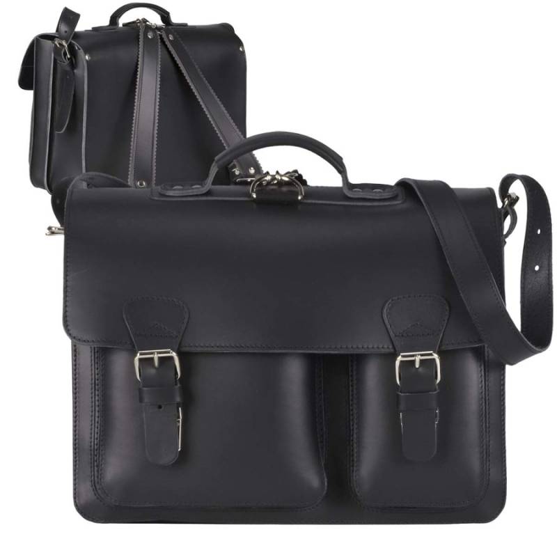 Aktentasche Leder 40x30cm 2 Fächer und Rückengurte "Classic Satchel" schwarz 2237-11 Ruitertassen Aktentasche Leder 40x30cm 2 Fächer und Rückengurte "Classic Satchel" schwarz 2237-11 Ruitertassen von Ruitertassen
