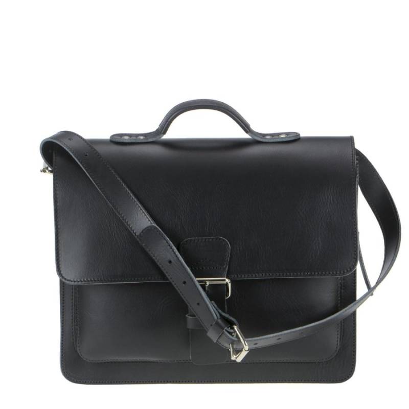 Aktentasche Leder 36x30cm mit 1 Fach "Classic" schwarz 2141-11 Ruitertassen von Ruitertassen