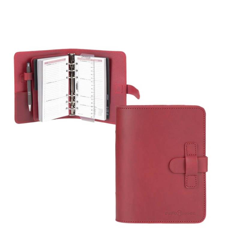 Terminplaner A6 Leder 16x20cm "Classic" rot Ruitertassen 2806T-S-15 von Ruitertassen