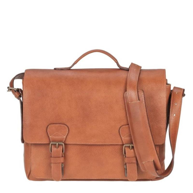 Aktentasche Leder 40x29cm mit 2 Fächern "Soft" cognac braun 4003-77 Ruitertassen von Ruitertassen