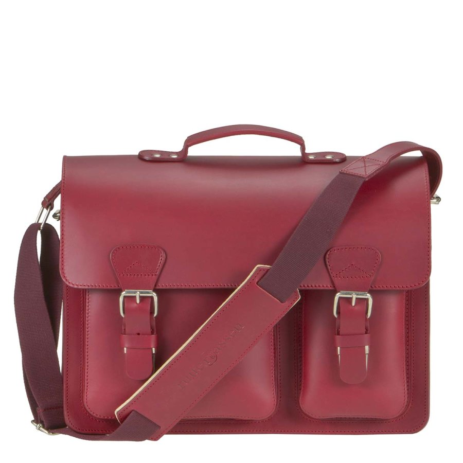 Aktentasche Leder 40x30cm mit 2 Fächern "Classic Premium" rot 2237T-15 Ruitertassen von Ruitertassen