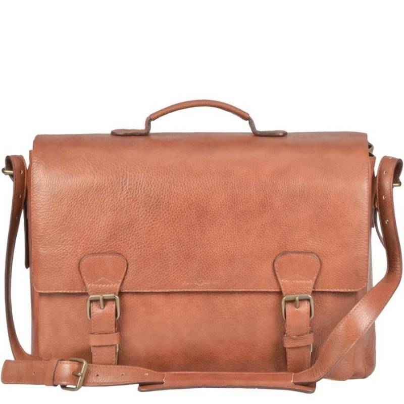 Aktentasche Leder 45x30cm mit 2 Fächern "Soft" cognac braun 4030-77 Ruitertassen von Ruitertassen