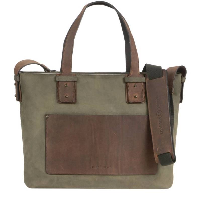 Shopper Leder 36x30cm "Leisure" khaki ranger 754044 | Ruitertassen von Ruitertassen