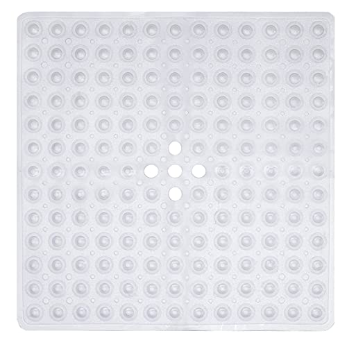 Badematte Badewannenmatte für die Badewanne, Badewanneneinlage mit antibakteriell, latexfrei Antirutsch Duschmatte schimmelresistent,Kieselsteine, Maschinenwaschbar Handwaschbar (Klar, 53cm*53cm) von Ruiuzioong