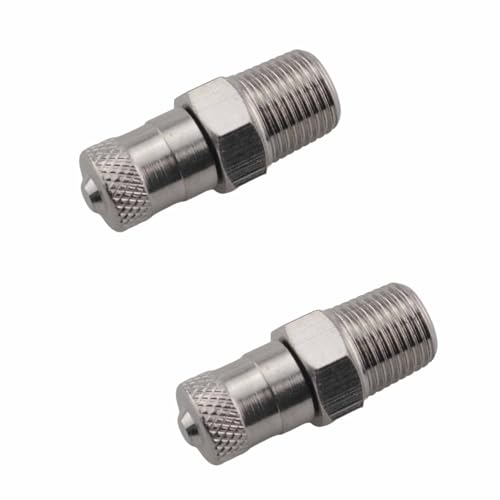 Ruiwaer 2 Stück silberfarbenes Kupfer, 0,35 cm BSPT Stoßdämpferventilnippel für Luftkompressor, Öltank und Druckprüfrohrsysteme Ruiwaer 2 Stück silberfarbenes Kupfer, 0,35 cm BSPT Stoßdämpferventilnippel für Luftkompressor, Öltank und Druckprüfrohrsysteme von Ruiwaer