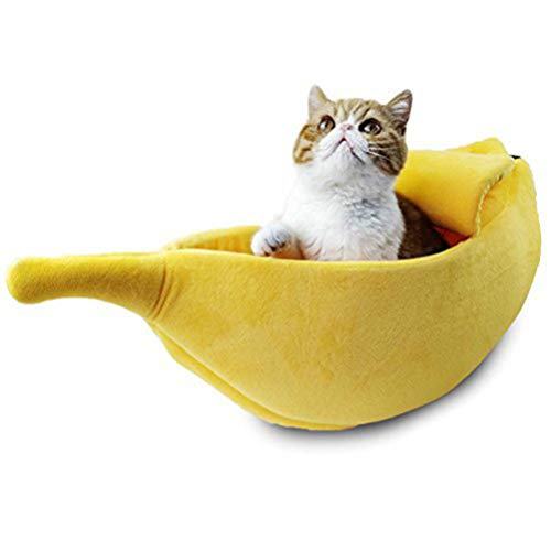 Ruixf Pet Bed Cute Bananenform Pet Nest Kissen Für Katzen Und Hunde(Extra Large) von Ruixf