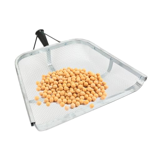Renopfect Garten Bodensieb Ergonomisches Erntesieb Edelstahl Sandsieb Schaufel Groß 43 X 33 cm Gartensieb Für Saatgut, Erde, Kompost, Steine, Unkraut, | Stapelbar | Sehr Robust | Rostgeschütz von Rukjmqi