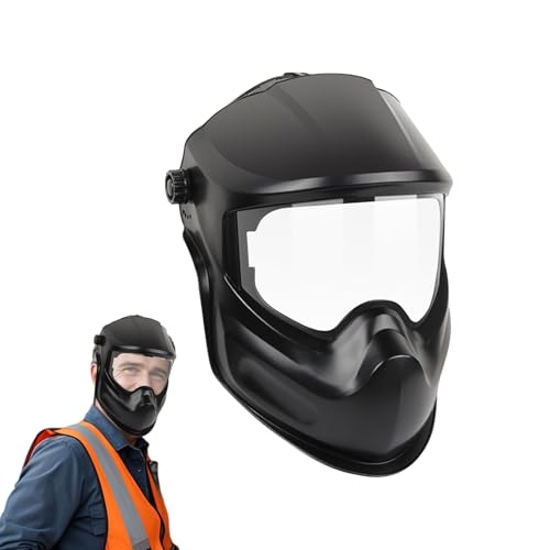 Rukjmqi Automatischer Schweißhelm - Schleifschutz Haube,Großes Sichtfeld Vollschutz Für TIG MIG Schneiden Metall Industrie von Rukjmqi