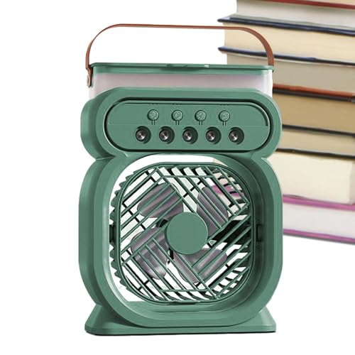 Rukjmqi Fan Mit Nebel, Mini Luftkühler Mit Wassertank, Tragbarer Misting Fan, Tragbarer Fan Mit Nebel, Fan Mit Mist,Personal Tischspray Wasser Nebel Lüfter,USB Wiederaufladbare Ruhige Luftkühler von Rukjmqi