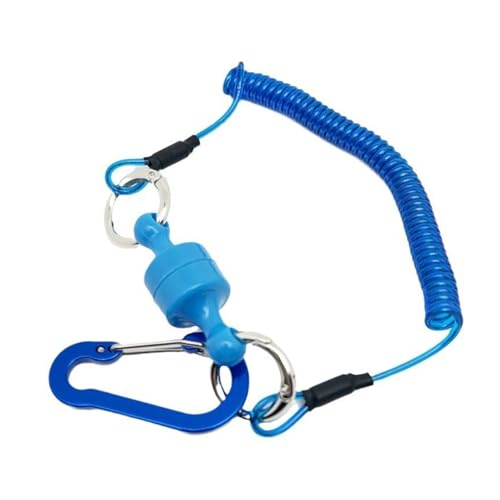 Rukjmqi Fliegenfisch-Leine,Forellen Ausrüstung Zubehör - Karabiner Leine Schnellverschluss Rutschsicher Halter für Salzwasser Landung Watten Boot Fluss von Rukjmqi