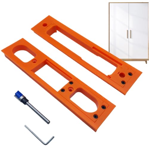 Rukjmqi Hinge Jig - Türband Fräslehre,Leichtes Rutschfestes Montageset Für Anfänger Garage Reparatur Holzinstallation Außenbereich von Rukjmqi