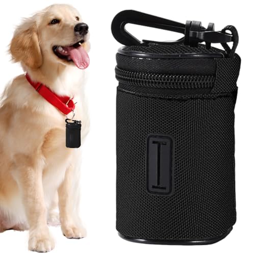 Rukjmqi Hundekotbeutelspender - Halter Für Hundetoilettenbeutel - Mit Karabinerclip Und Leckerlitasche Für Unterwegs Bei Spaziergang Park Gassi Picknick von Rukjmqi