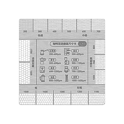 Rukjmqi Kaffeemahlgrad Messgerät | Referenzkarte Für Kaffeepulver Und Mahlgrad - Praktische Kaffeemahlgrad Referenzkarte Für Küche, Restaurant, Gewerbe Und Café von Rukjmqi