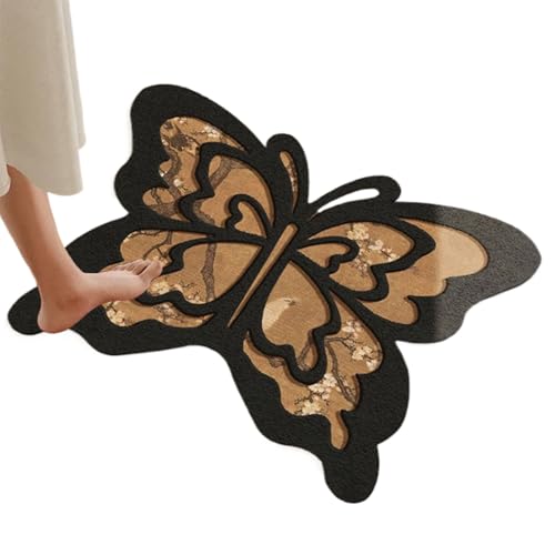 Rukjmqi Saugstarke Badematte | rutschfeste Retro-Duschmatte Mit Tierdesign,Schnelltrocknende Fußmatte Für Terrasse, Garten & Senioren Mit Sicherheitsprofil von Rukjmqi