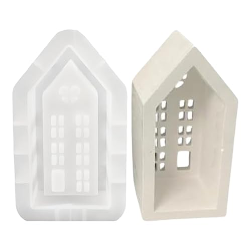 Rukjmqi Silikonform Schloss,Silikonhausförmige Formen | Haus Silikonform Antihaft - Wiederverwendbare Silikonharzform zum Gießen von Hauskerzenform, Gips zum Gießen von Rukjmqi