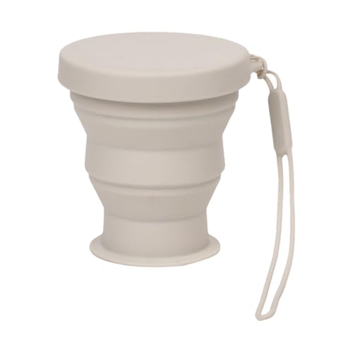 Rukjmqi Tragbare Zusammenklappbare Tasse - 200ml Faltbarer Silicone Reise Trinkbecher,Wiederverwendbare Thermo Tasse Für Heiße Und Kalte Getränke Für Picknick Angeln Outdoor Camping Studio von Rukjmqi