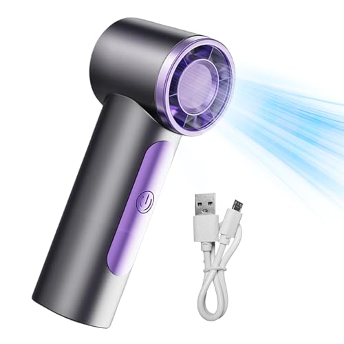 Rukjmqi Tragbarer Handlüfter - Wiederaufladbarer Reiseventilator Mit Kräftigem Wind | Stilvolles Leises Gerät Für Unterwegs, Sport Und Spaziergänge von Rukjmqi