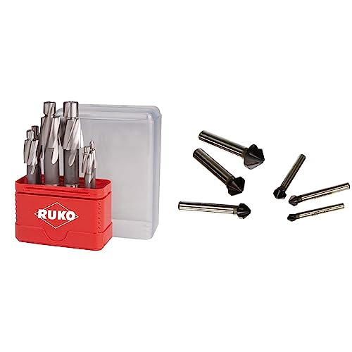 Ruko 102454 Flachsenkersatz DIN 373 HSS M3 - M10 & A102156F Kegel- und Entgratsenker Satz Tiain Ruko 102454 Flachsenkersatz DIN 373 HSS M3 - M10 & A102156F Kegel- und Entgratsenker Satz Tiain von Ruko