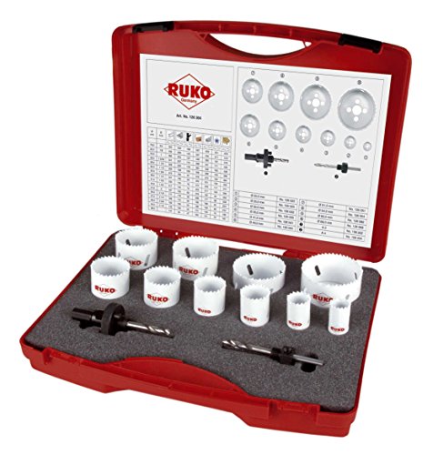 RUKO Bimetall-Lochsägen-Satz HSSE-Co 8 12tlg. Ø 22-68 mm im Kunststoffkoffer - 126304 RUKO Bimetall-Lochsägen-Satz HSSE-Co 8 12tlg. Ø 22-68 mm im Kunststoffkoffer - 126304 von RUKO