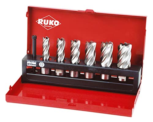 RUKO Kernbohrersatz HSS mit Weldonschaft (3/4''), in Industriekassette von Ruko