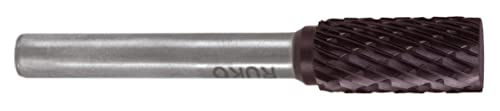 RUKO 116010TC - Fresas metal duro TiCN forma A - ZYA Cilíndrica sin dentado frontal (6 x 58 mm) von Ruko
