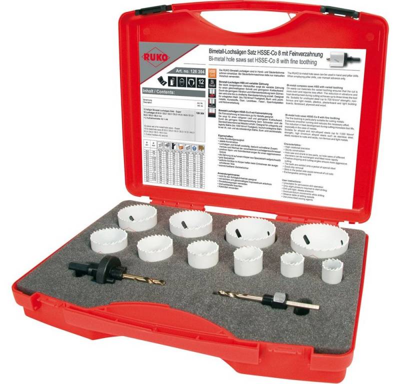 Ruko Bohrkrone RUKO 126304 Lochsägen-Set 12teilig 1 St. von Ruko