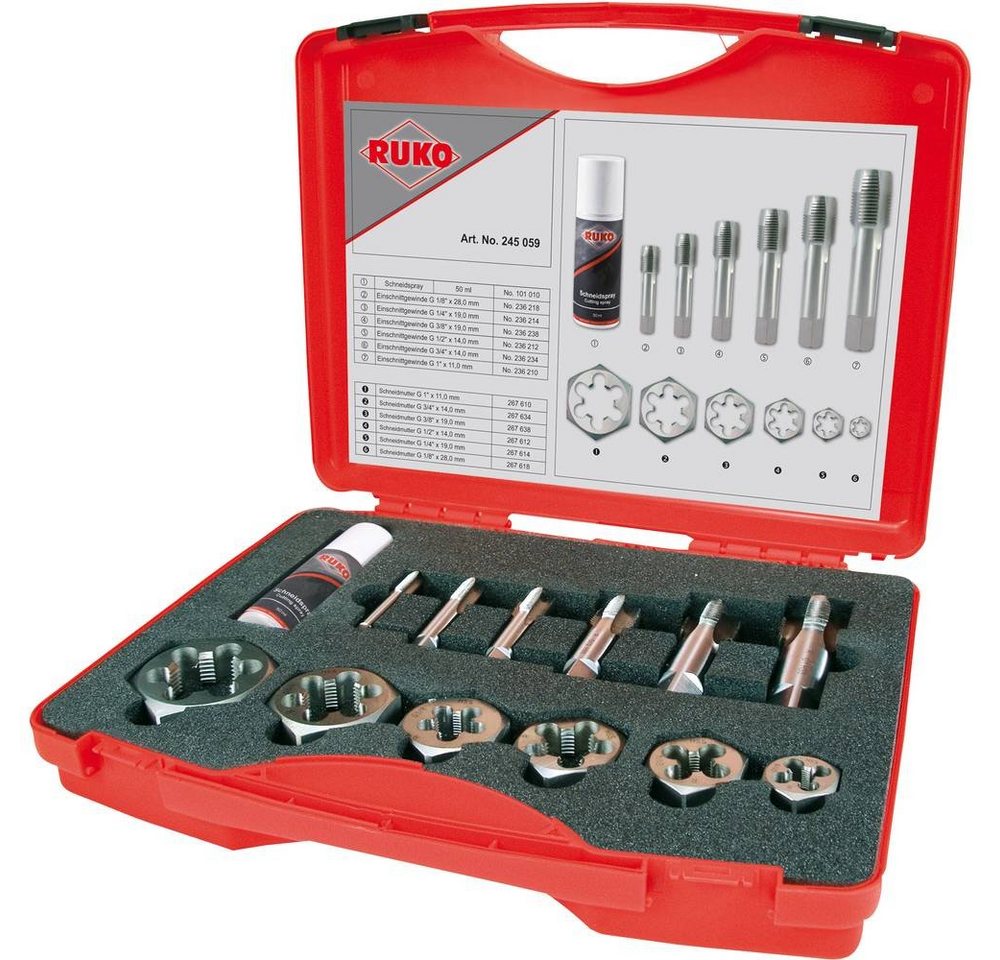 Ruko Gewindebohrer Maschinengewindebohrer-Set von Ruko