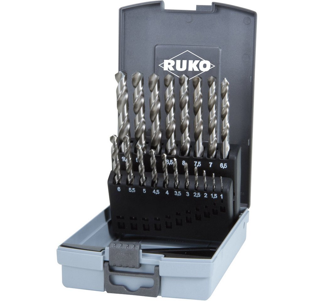 Ruko Metallbohrer RUKO 214214RO HSS-G Metall-Spiralbohrer-Set 19teilig DIN 338 Zylind Ruko Metallbohrer RUKO 214214RO HSS-G Metall-Spiralbohrer-Set 19teilig DIN 338 Zylind von Ruko