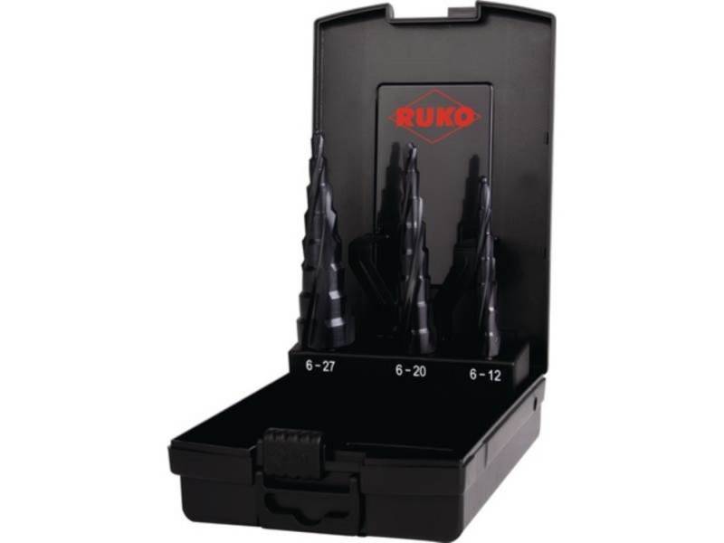 Ruko Stufenbohrer RUKO 101087PRO Stufenbohrersatz ULTIMATECUT Ø 6-12/6-20/6-27 mm HSS s von Ruko