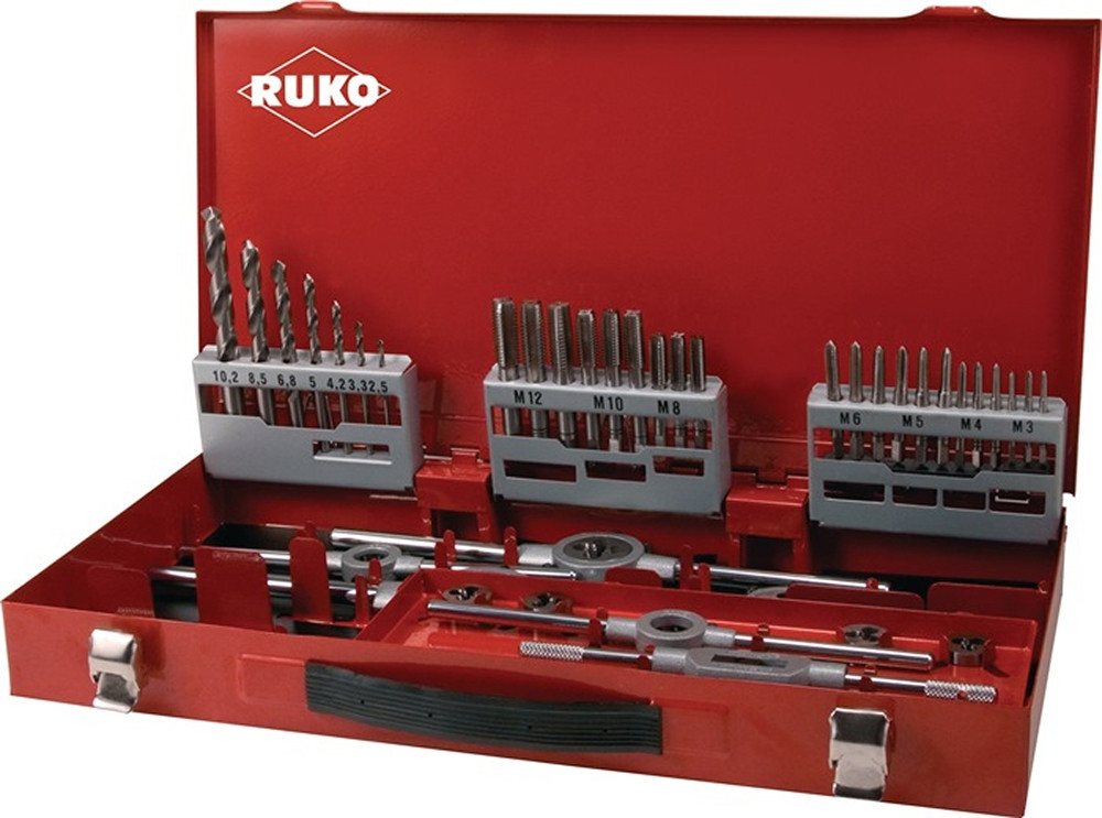 Ruko Winde RUKO 245030 Gewindeschneidzeugsatz M3-M4-M5-M6-M8-M10-M12 44 teilig H Ruko Winde RUKO 245030 Gewindeschneidzeugsatz M3-M4-M5-M6-M8-M10-M12 44 teilig H von Ruko