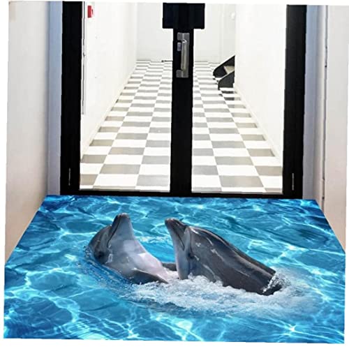 3d Ozean Wandtattoo Dolphin Wanddekor Abnehmbare Unterwasserwelt Boden Aufkleber Für Badezimmer Wohnzimmer Schlafzimmer Themen Dekor von Ruluti