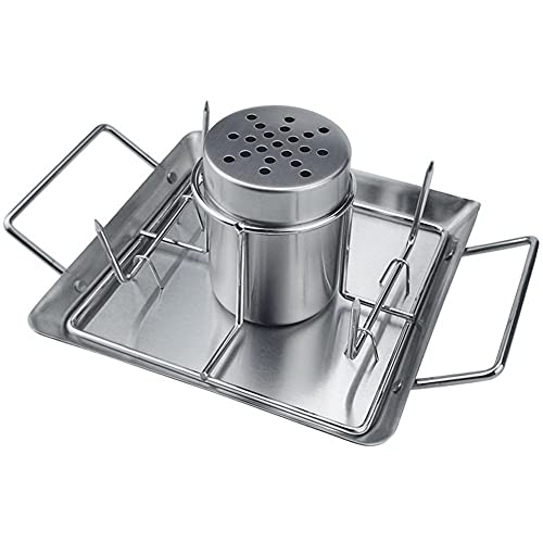 Bier-dose Huhn Röster Gestell Edelstahl Hähnchen Griller Halter Grillzubehör 2 Gemüseaufsteckspindeln Und Drip Pan von Ruluti