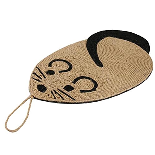 Katzenkratzmatte Natursisal Katze Kratzbrett Hanging Cat Scratcher Brett Maus Katze kratzt Pflege Spielzeug Anti-Rutsch-Katzenkratz Teppich Schlafenauflage für Cat Grinding Claws Möbel Schutz von Ruluti