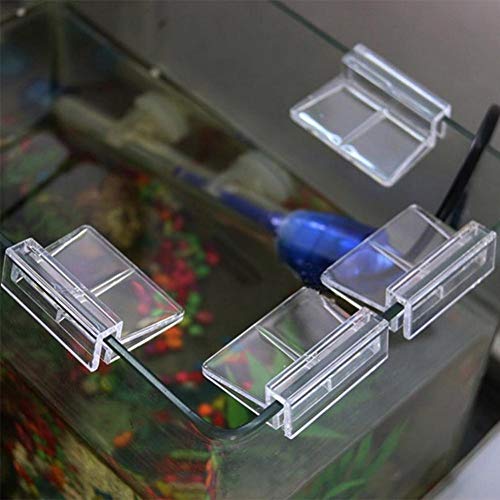 Ruluti 4pcs 6mm Acryl Aquarium Halter Aquarium Glas Clips Glasabdeckung Stützhalterungen von Ruluti