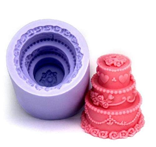 Silikon-form, 3d-3-schicht-kuchen Dekorieren Form Für Kerze Diy Spielzeug Dekorative Ornamente Kunst-fertigkeit von Ruluti