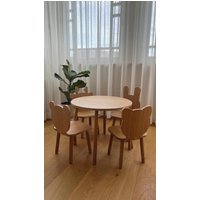Aktivitätstisch Für Kinder, Entwöhnungstisch, Kleinkindtisch Mit Stühlen, Montessori-Kindermöbelset, 1 von RumeKids