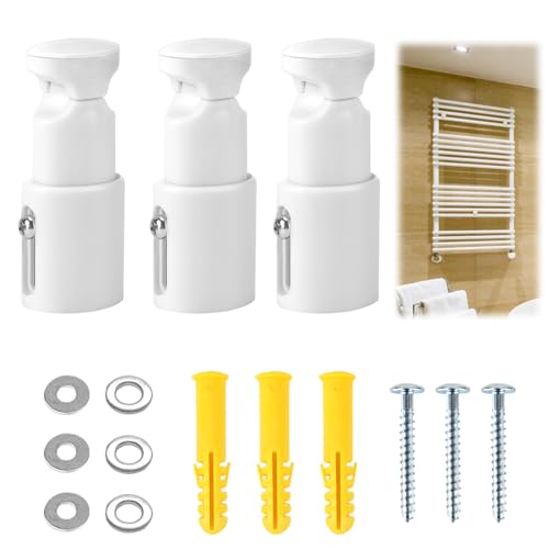 3 Stück Heizkörper Montagehalterung, ABS Handtuchheizkörper Halterungen Badheizkörper Handtuchhalter, Einstellbar Halterung Haken direkt am für Gerade Oder Gebogene Badezimmerheizkörper Weiß 3 Stück Heizkörper Montagehalterung, ABS Handtuchheizkörper Halterungen Badheizkörper Handtuchhalter, Einstellbar Halterung Haken direkt am für Gerade Oder Gebogene Badezimmerheizkörper Weiß von Rumgug