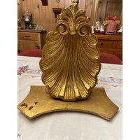Handgeschnitztes Goldenes Blatt Hölzernes Barockes Regal. #11# von RumiCollectibles