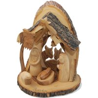 Olivenholz Krippenset Geschnitzt Ast Holz Krippe Weihnachten Heiliges Land| Petites Crèches De Noël En Bois von RumisPlace