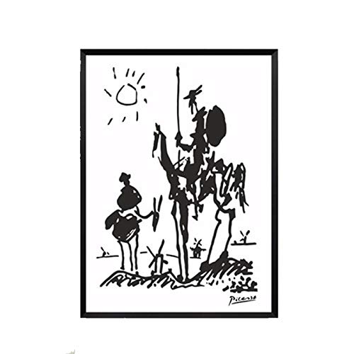 Moderne abstrakte Malerei Leinwand Kunstdruck Pablo Picasso Gemälde Don Quijote Banksy Poster Wandbilder für Wohnzimmer 40x60cm rahmenlos von Rumlly