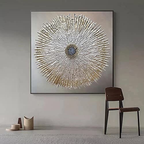 Modernes abstraktes rundes Kreis-Linien-Silber-goldene Blumen-Ausgangswand-Kunst-strukturiertes Plakat-Leinwand-Druck-Malerei für Wohnzimmer 40x40cm Rahmenlos Modernes abstraktes rundes Kreis-Linien-Silber-goldene Blumen-Ausgangswand-Kunst-strukturiertes Plakat-Leinwand-Druck-Malerei für Wohnzimmer 40x40cm Rahmenlos von Rumlly