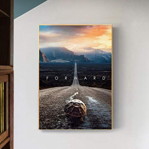 Nordic Style Motivation Poster Leinwanddruck an der Wand Mindset Move Forward Wandkunst Bilder Für Büro Dekoration 40x60cm Rahmenlos von Rumlly