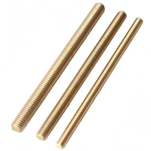 Rummyluck Messing Gewindestange Vollgewinde Gewindestifte M2.5x250mm (4 Stück) von Rummyluck