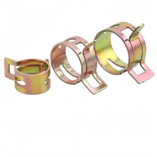 Rummyluck Schlauchschellen Schlauchfeder Federklemmen Benzin Rohrschellen für Luftschlauch Wasserleitung Φ12x8x0.8 mm (20 Stück) von Rummyluck