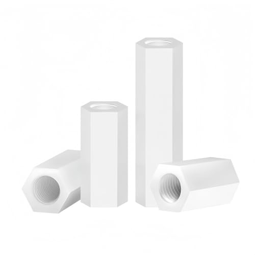 Rummyluck Weiß Nylon Weiblich Gewinde Sechskant Abstandshalter Hex Distanzhülsen Muttern M2x25mm (20 Stück) von Rummyluck